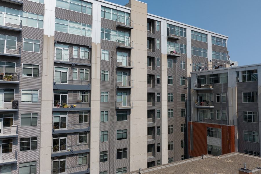 Condo Painting Project arial view of buildings balconies Preview Image 6