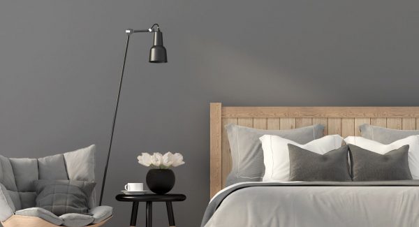gray bedroom