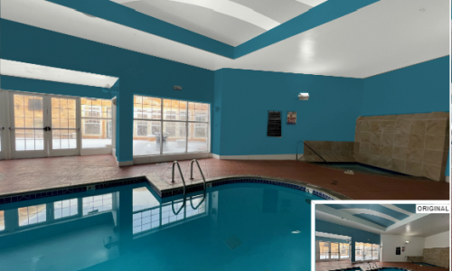 Indoor Pool Room Painting