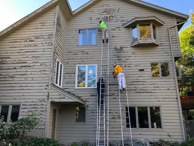 Exterior painting in Plymouth, MN - before