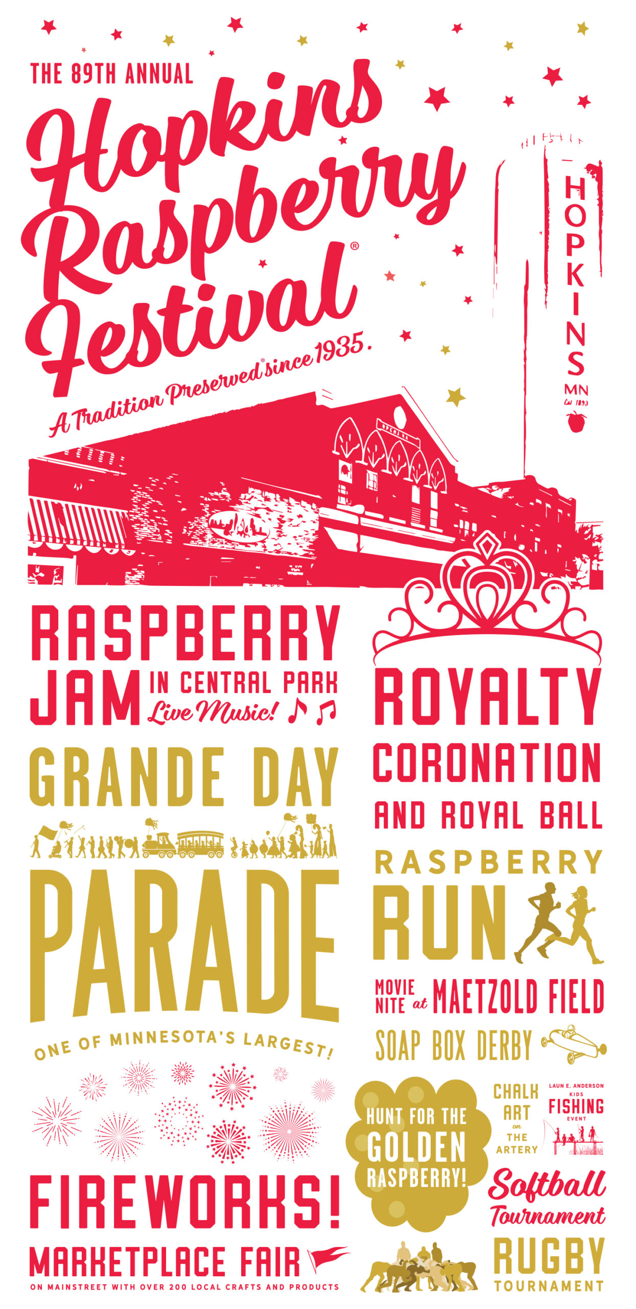 89th annual Hopkins Raspberry Festival poster