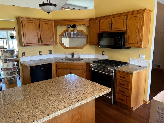 Kitchen Cabinet Enamel Project - Before the prep work began