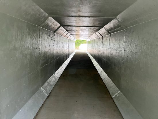 totally repainted pedestrian tunnel