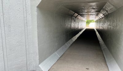 repainted tunnel walls