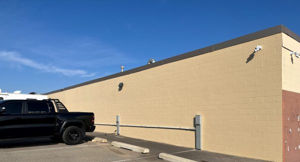 exterior walls after repainting from the parking lot