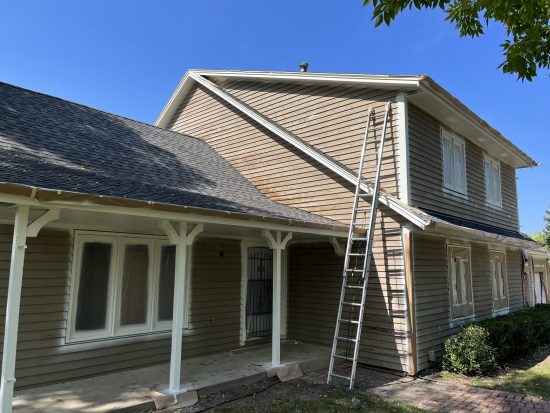 Exterior of a home before repainting in Plymouth, MN