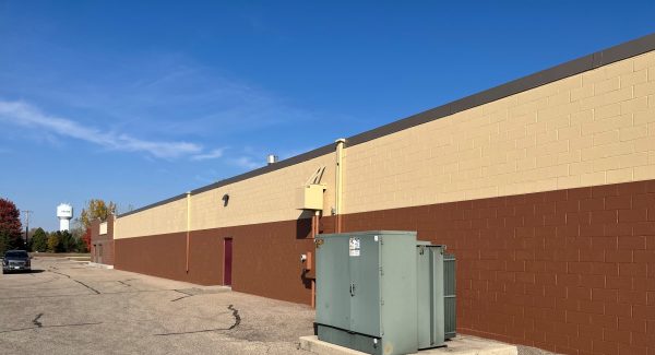 rear exterior walls after repainting