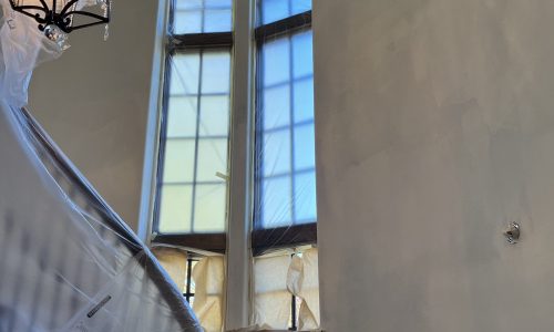 Plastic Wrapped Staircase