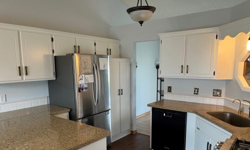 Kitchen Cabinet Enamel Project - Full kitchen view