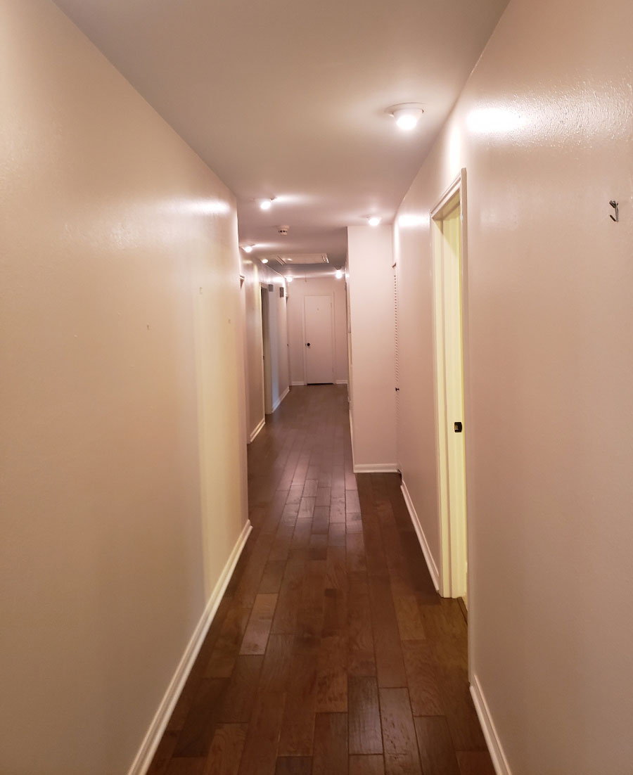 after painting hallway