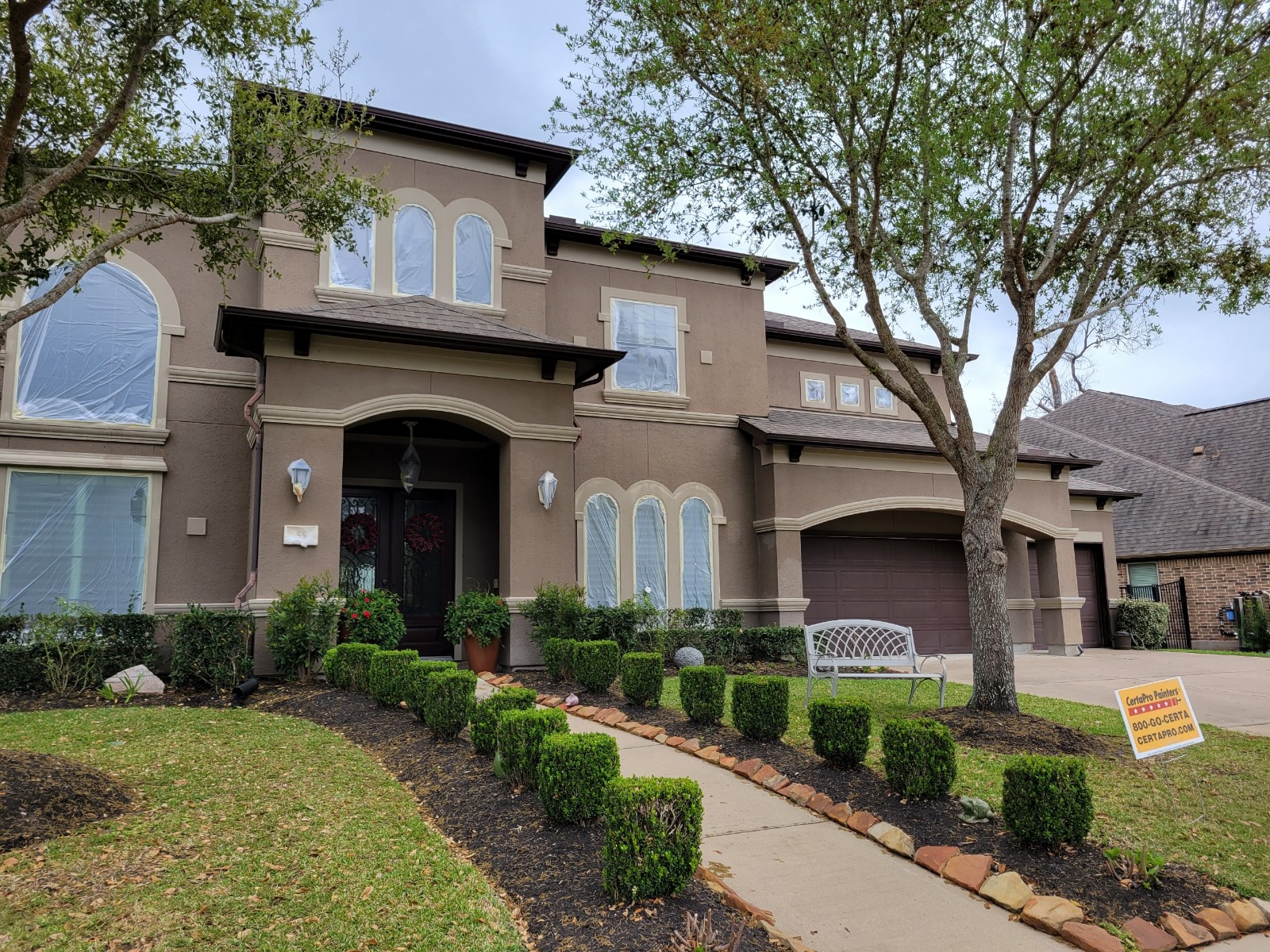 before stucco exterior painting in texas