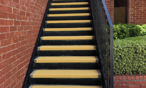Painted Exterior School Stairs