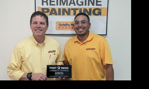 CertaPro Painters of Missouri City, TX accredited with the fort bend chamber of commerce