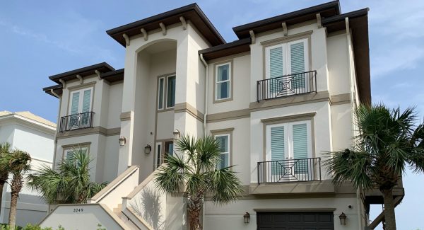 Stucco Beachfront Home