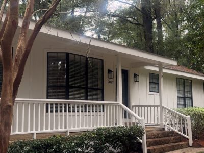 white painted home exterior