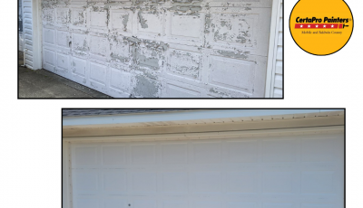 garage door before and after painting