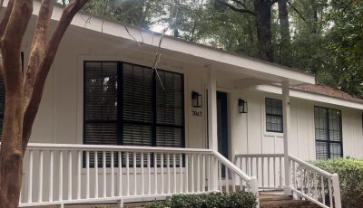 white painted home exterior