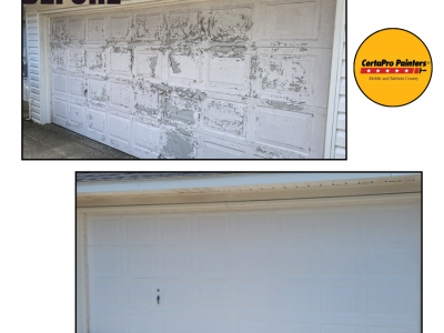 garage door before and after painting