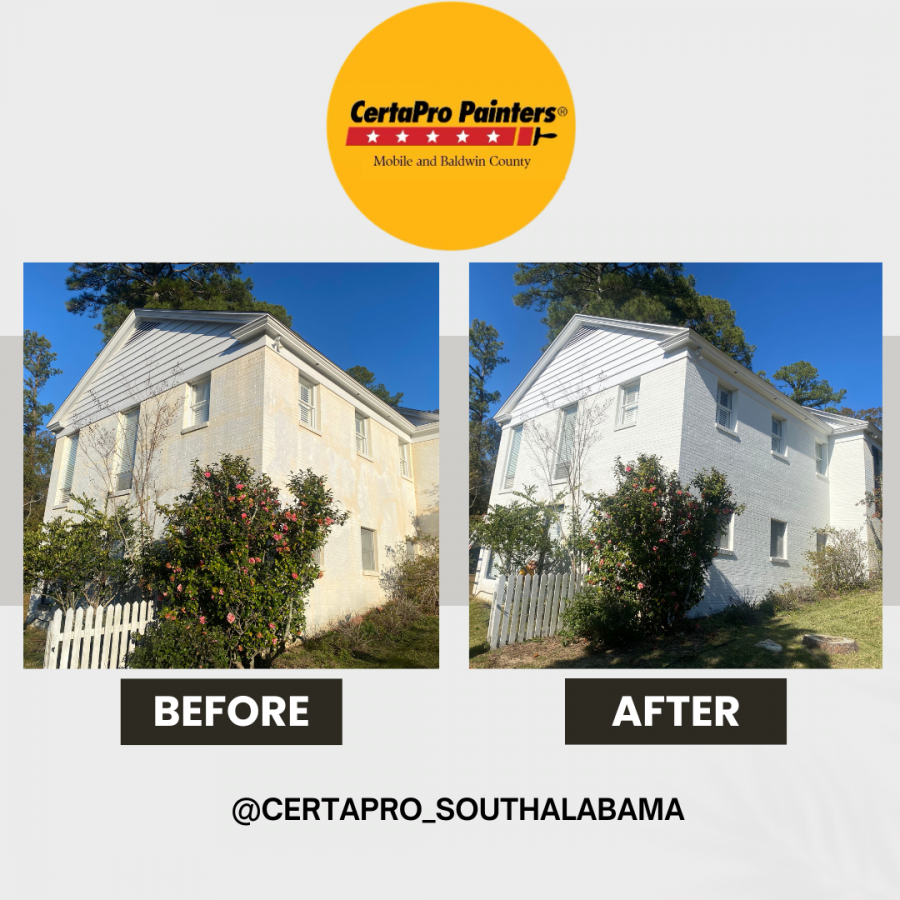 before and after house painting