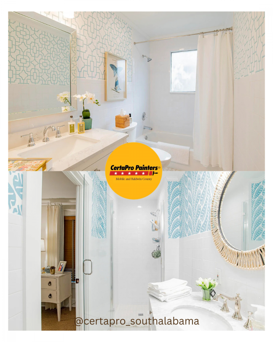 before and after wallpaper installation