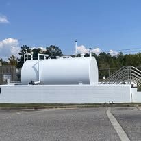 repainted commercial fuel tank