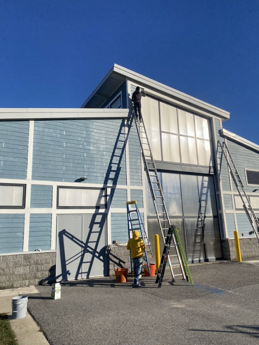 street view photo of commercial building in process of being painted Preview Image 11