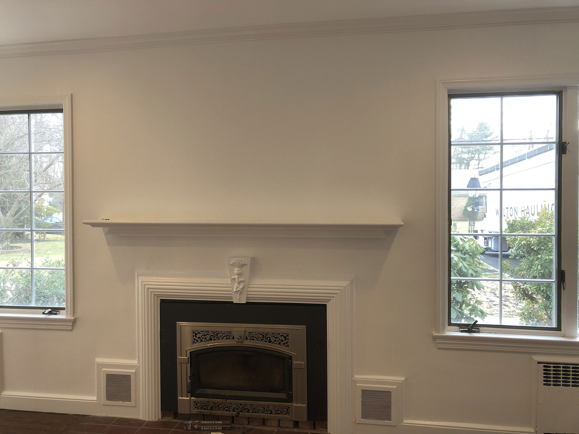 interior fireplace painting (after) in mendham nj