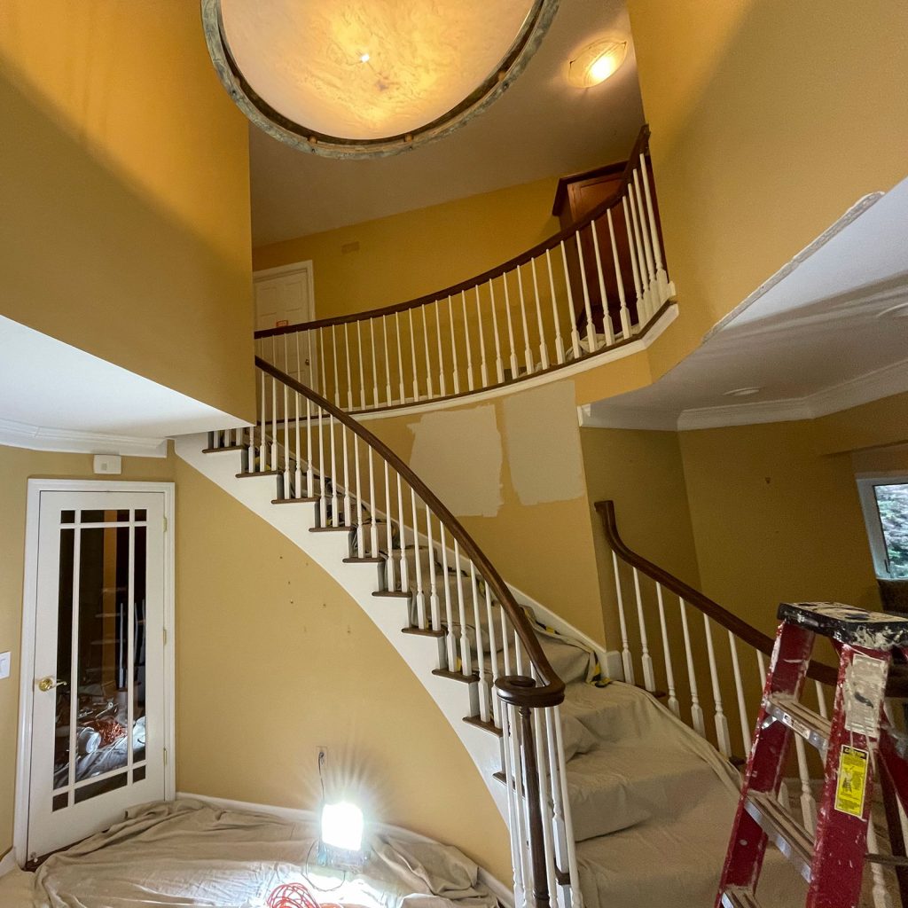 staircase painting before morristown nj