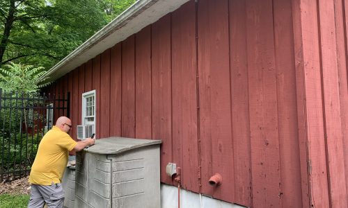 Maintenance Building Left (Before)