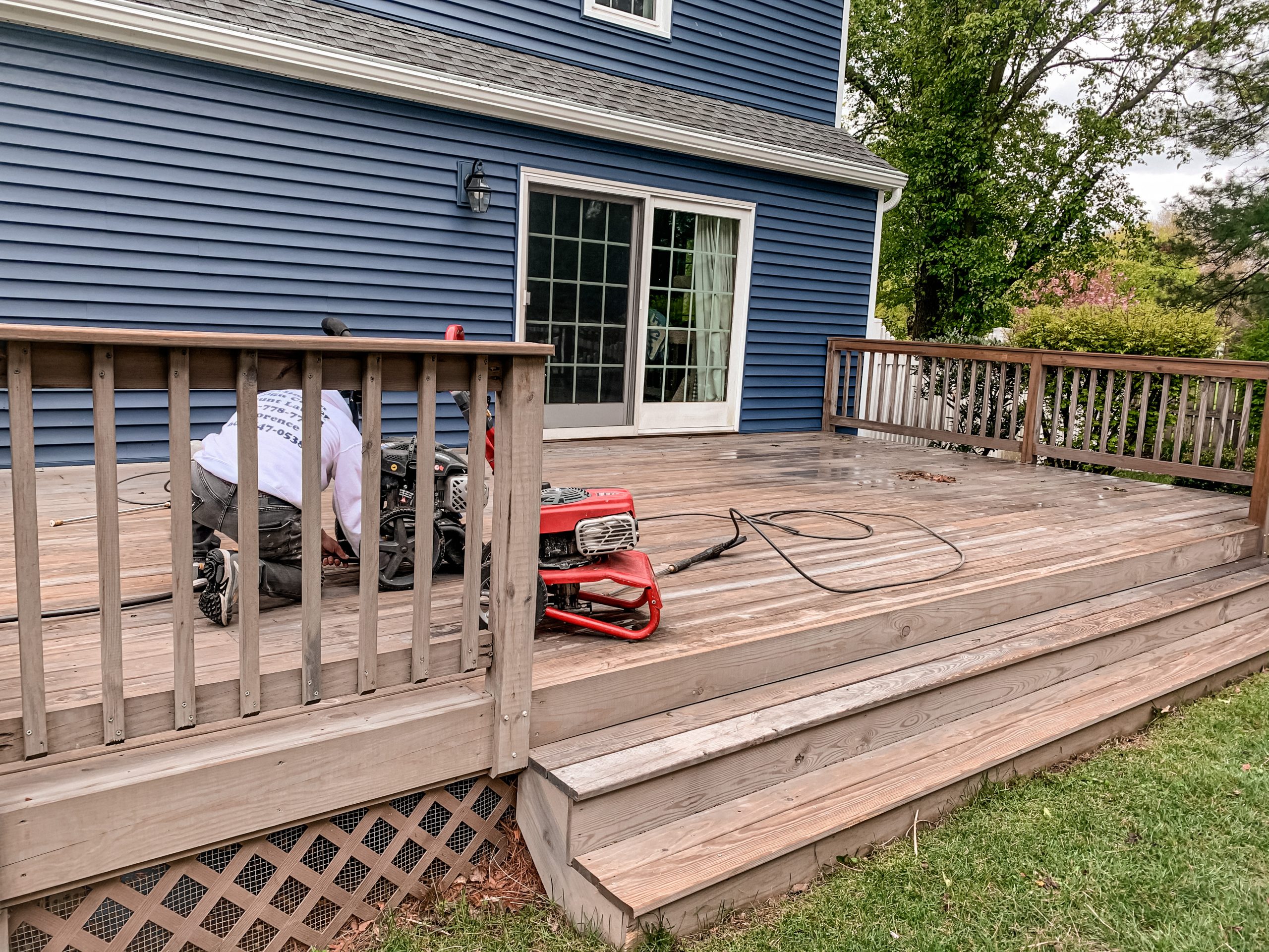 Exterior Deck Staining & Painting – Moorestown, NJ Before