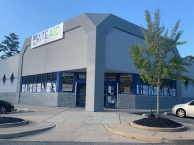 Front façade of Rite Aid after completed painting project by CertaPro Mount Laurel