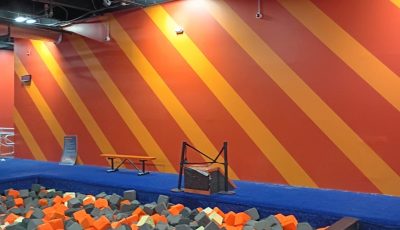 indoor trampoline park commercial painting