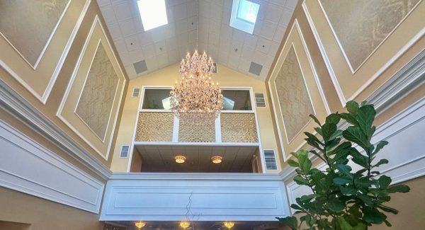 after photo of repainted senior living facility foyer