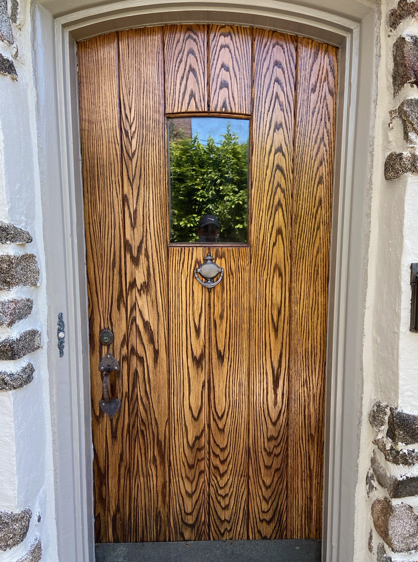 Natural Wood Door Restained After