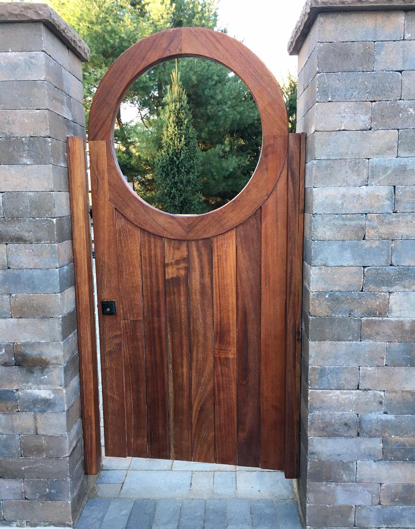 Natural Wood Gate Refinished After