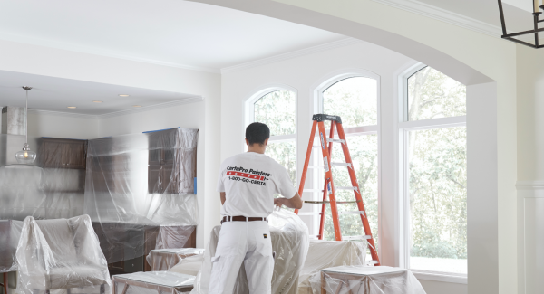 Interior Paint Setup - preparing to paint inside your home.