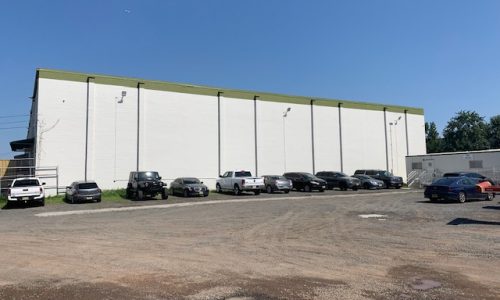 The side of the warehouse