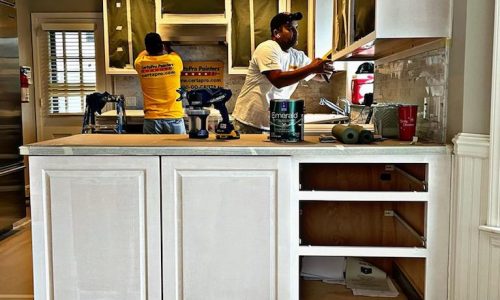 Kitchen Cabinets During