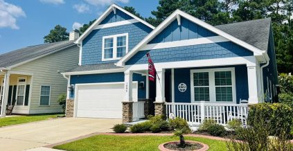 Blue Exterior House Painting