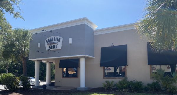 exterior painting of seafood restaurant