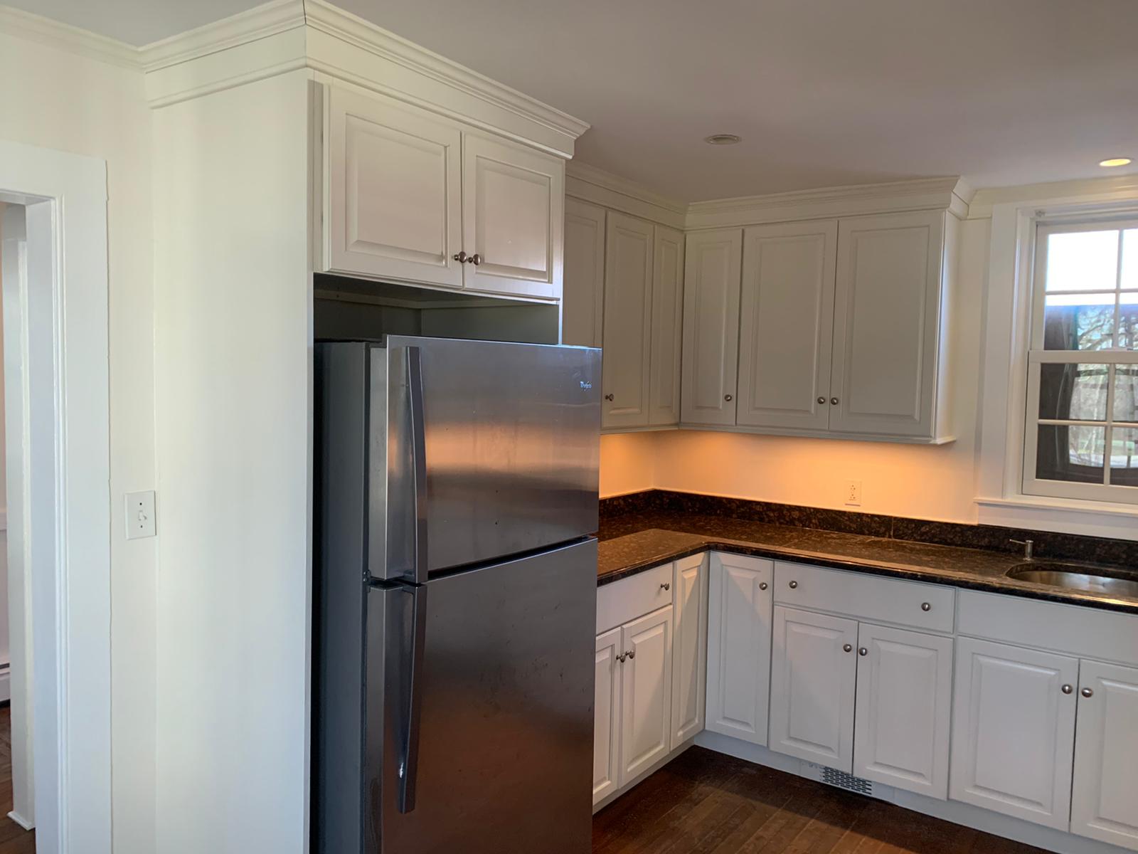 cabinets after refurbishing and painting