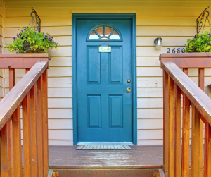 blue front door exterior colors