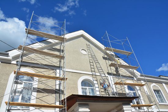 Damaged stucco repair