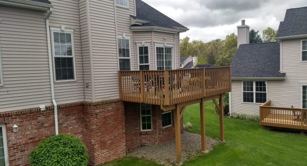 Deck and siding cleaned