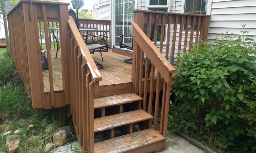 Worn Deck and Stairs