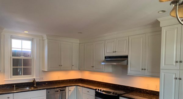 cabinets after refurbishing and painting