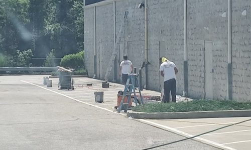 Colchester Strip Mall Repaint In Progress