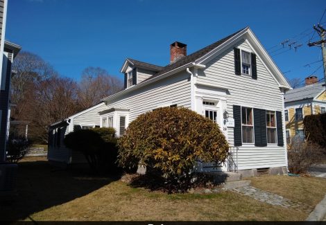 Home exterior before repainting