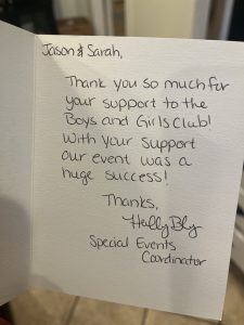 Thank You From Boys & Girls Club