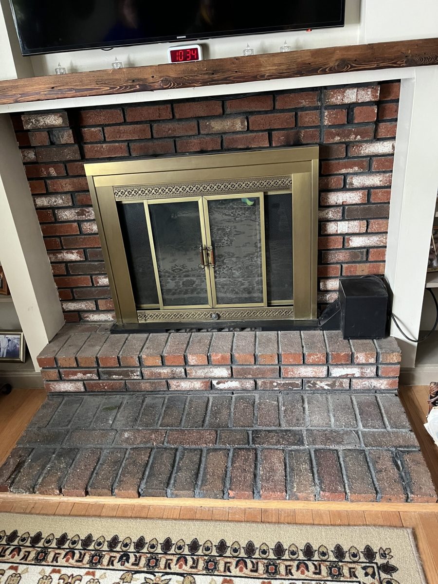 Before Whitewash Fireplace in Nashua, NH Preview Image 1